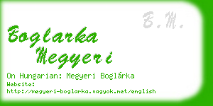 boglarka megyeri business card