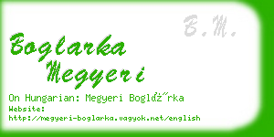 boglarka megyeri business card